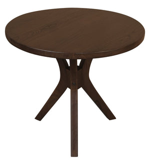 Gatsby Round Side Table | Large | Walnut Finish | Modern Wooden Accent Table