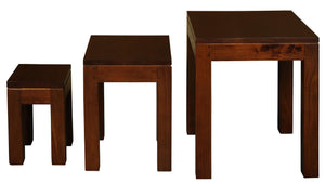 Amsterdam Nest of Table Set | Set of 3 | Mahogany