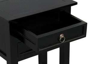Elliot 2 Drawer Lamp Table | Black