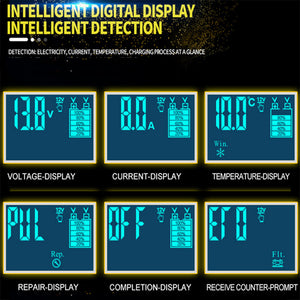 12V/24V Car Battery Charger | Smart Trickle Repair | Caravan | Motorcycle | Boat | GEL/AGM