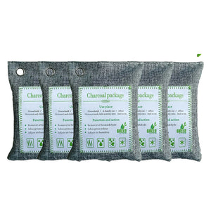 5PCS Air Purifying Bags | Activated Bamboo Charcoal Freshener | For Car Home Shoes | 200g