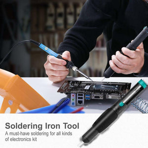 60W Soldering Iron Kit | Welding Station with Wire, Desoldering Pump & Multimeter