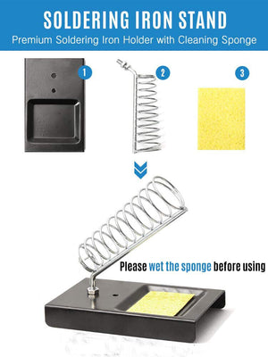 60W Soldering Iron Kit | Welding Station with Wire, Desoldering Pump & Multimeter