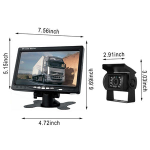 7" Waterproof Monitor Reversing Kit | For Truck | Caravan