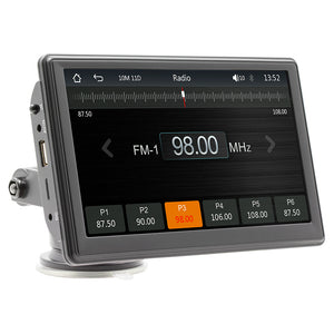 7-inch Portable Wireless Car Radio | Auto Stereo | Apple CarPlay | Android Bluetooth + Cam