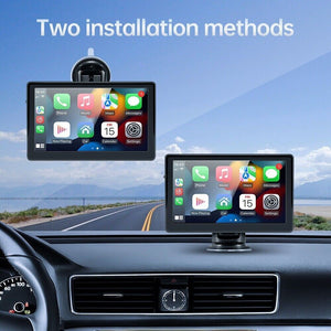 7-inch Portable Wireless Car Radio | Auto Stereo | Apple CarPlay | Android Bluetooth + Cam