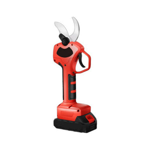 Cordless Brushless 4 Pole Pruning Shear Secateur | With 2 Batteries | Bush Cutter | Red