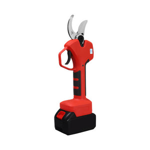 Cordless Brushless 4 Pole Pruning Shear Secateur | With 2 Batteries | Bush Cutter | Red