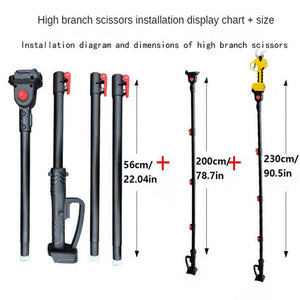 Cordless Brushless 4 Pole Pruning Shear Secateur | With 2 Batteries | Bush Cutter | Red