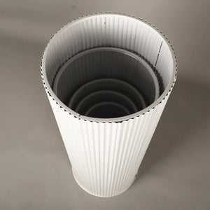 Metal Wedding Plinths | 5x Cylinder Pedestal Stands | Ripple Design | Cake & Dessert Display