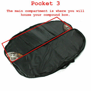 115cm Portable Compound Bow Bag | Archery Arrows Carry Bag Case | With Arrow Holder