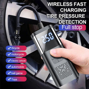6000mAh Car Tyre Inflator | 12V Air Compressor | Electric Pump | Cordless USB Charging