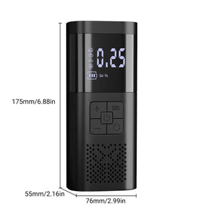 6000mAh Car Tyre Inflator | 12V Air Compressor | Electric Pump | Cordless USB Charging