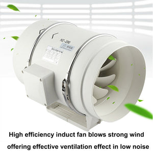 Extractor Fan | 8" Inch | Remote Duct | Hydroponic Air Circulation | Exhaust Vent