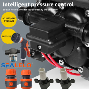 12V SEALFLO Water Pump | High Pressure Self-Priming | RV | Camping | Boat | 70PSI 11.3L/M
