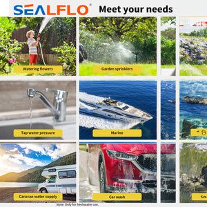 12V SEALFLO Water Pump | High Pressure Self-Priming | RV | Camping | Boat | 70PSI 11.3L/M