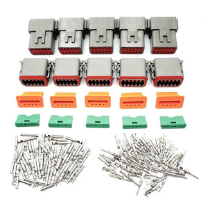 Deutsch DT Connector Kit | 5 Sets | 12 Way Pin | Waterproof Plug | Multi Plug