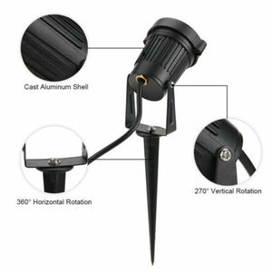10X 12V LED Waterproof Outdoor Garden Spotlights | Landscape Light Lamp | Yard Flood
