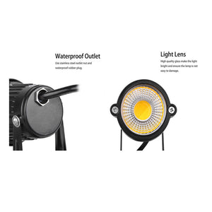 10X 12V LED Waterproof Outdoor Garden Spotlights | Landscape Light Lamp | Yard Flood