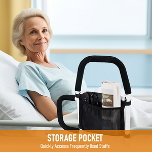 Bed Rail Safety Assist Rail | For Elderly Adults | With Storage Pocket & Fixing Strap