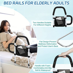 Bed Rail Safety Assist Rail | For Elderly Adults | With Storage Pocket & Fixing Strap