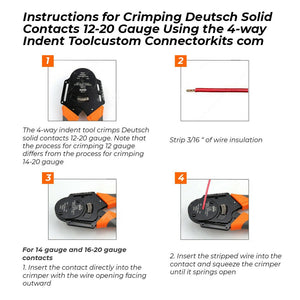 600PCS Deutsch DT Connector Plug Kit | With Genuine Deutsch Crimp Tool | Auto Marine