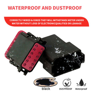 Black 1700X Deutsch DT Connector Kit | Genuine Deutsch Crimp Tool | Auto Marine