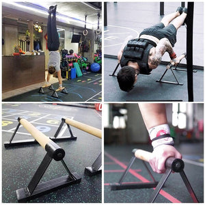 1 Pair Parallettes Set | Push-up Parallel Bars | Stretch | Double Rod Stand | Fitness
