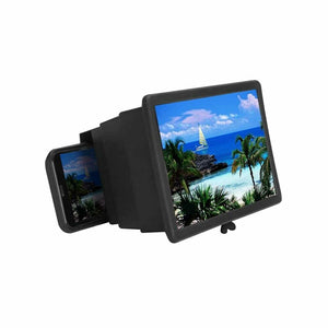 3D Mobile Phone Screen Magnifier | 12" HD Video Amplifier | Smartphone Stand