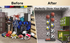 Basketball Soccer Storage Rack | Sport Ball Organizer | Ball Holder Display Stand