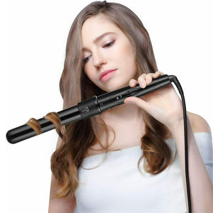 5 in 1 Hair Curler Wand Set | Ceramic Styling Curling Iron | Roller Barrel | LED + Glove