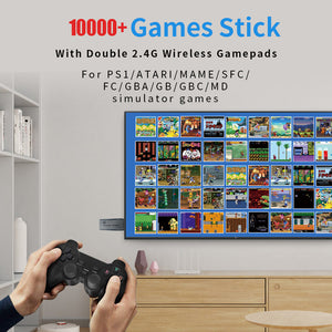 64G 4K Retro Video Game Stick | 10,000+ Games | HDMI Console | 2 Wireless Controllers