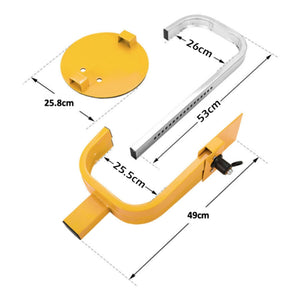 Heavy Duty Wheel Defender Lock Clamp | Tyre Lock | 13" 14" 15" | Car Caravan Trailer