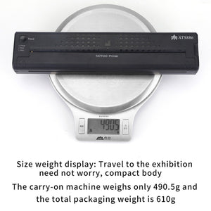 Wireless Tattoo Transfer Printer | Portable Machine | Clear Transfer Stencil Printer | Black