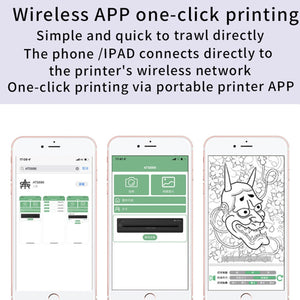 Wireless Tattoo Transfer Printer | Portable Machine | Clear Transfer Stencil Printer | Black