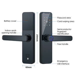Digital Smart Door Lock | Fingerprint, APP, Key Card, Password | Electronic Home Security Lock