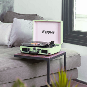 Record Player Vinyl Turntable | Bluetooth Speakers | Retro Briefcase USB | Turquoise