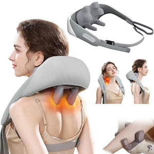 Neck & Shoulder Massager | Heat Therapy | Goletsure Pain Relief | Deep 5D Kneading