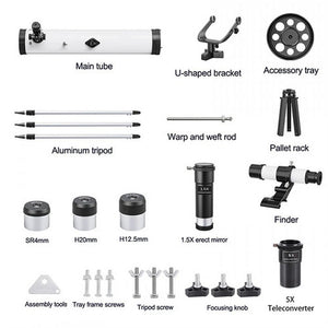 Pro Astronomical Telescope 114mm Aperture 875X Zoom HD High Resolution