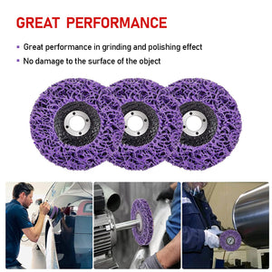 10 X 125mm x 22mm Poly Strip Disc Wheel | Paint & Rust Removal Clean Grinder