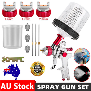 Air HVLP Spray Gun | Paint Gun | 600CC Gravity Feed Cup | 1.4mm | 1.7mm | 2mm Tip | AU Stock