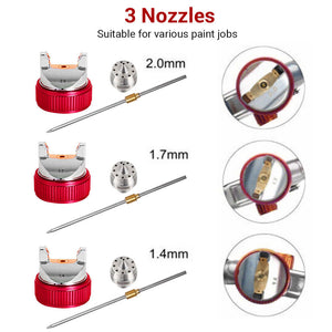 Air HVLP Spray Gun | Paint Gun | 600CC Gravity Feed Cup | 1.4mm | 1.7mm | 2mm Tip | AU Stock