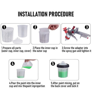 Air HVLP Spray Gun | Paint Gun | 600CC Gravity Feed Cup | 1.4mm | 1.7mm | 2mm Tip | AU Stock