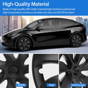 4PCS Wheel Cover Caps | 19Inch ABS Black Rim Hubcap | Hub Cap | For Tesla Model Y