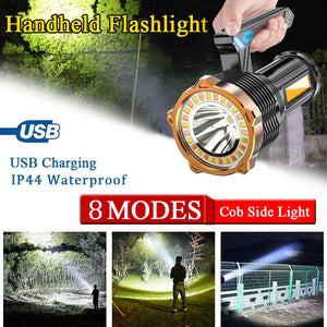 Most Powerful 1200000lm LED Flashlight | Super Bright Torch Lamp | USB Rechargeable
