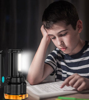 Most Powerful 1200000lm LED Flashlight | Super Bright Torch Lamp | USB Rechargeable