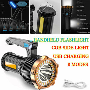 Most Powerful 1200000lm LED Flashlight | Super Bright Torch Lamp | USB Rechargeable