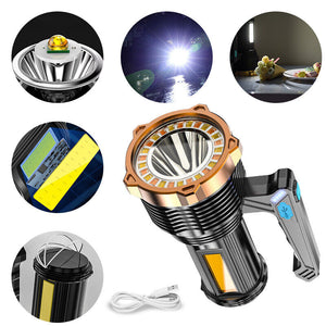 Most Powerful 1200000lm LED Flashlight | Super Bright Torch Lamp | USB Rechargeable