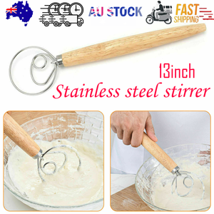 Large Wire Whisk | 13" | Stainless Steel | Dough & Bread Mixing Tool