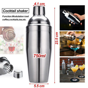 Boston Cocktail Shaker Set | Maker Mixer Martini Spirit Bar Strainer | Bartender Kit